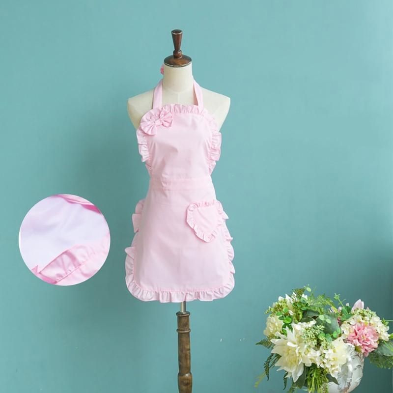 Grembiuli da Cucina Grembiule con Volant Grembiule da Cameriera Grembiule Cosplay da Cameriera Grembiule da Cucina Grembiule da Principessa con Tasche per l'Uso Quotidiano
