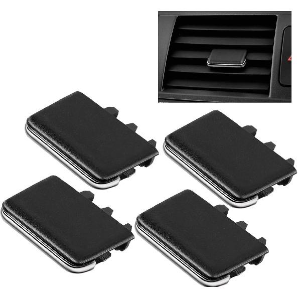 4PCS Front Row AC Vent Air Conditioning Vent Outlet Tab Clips Fit for Toyota for Corolla Black