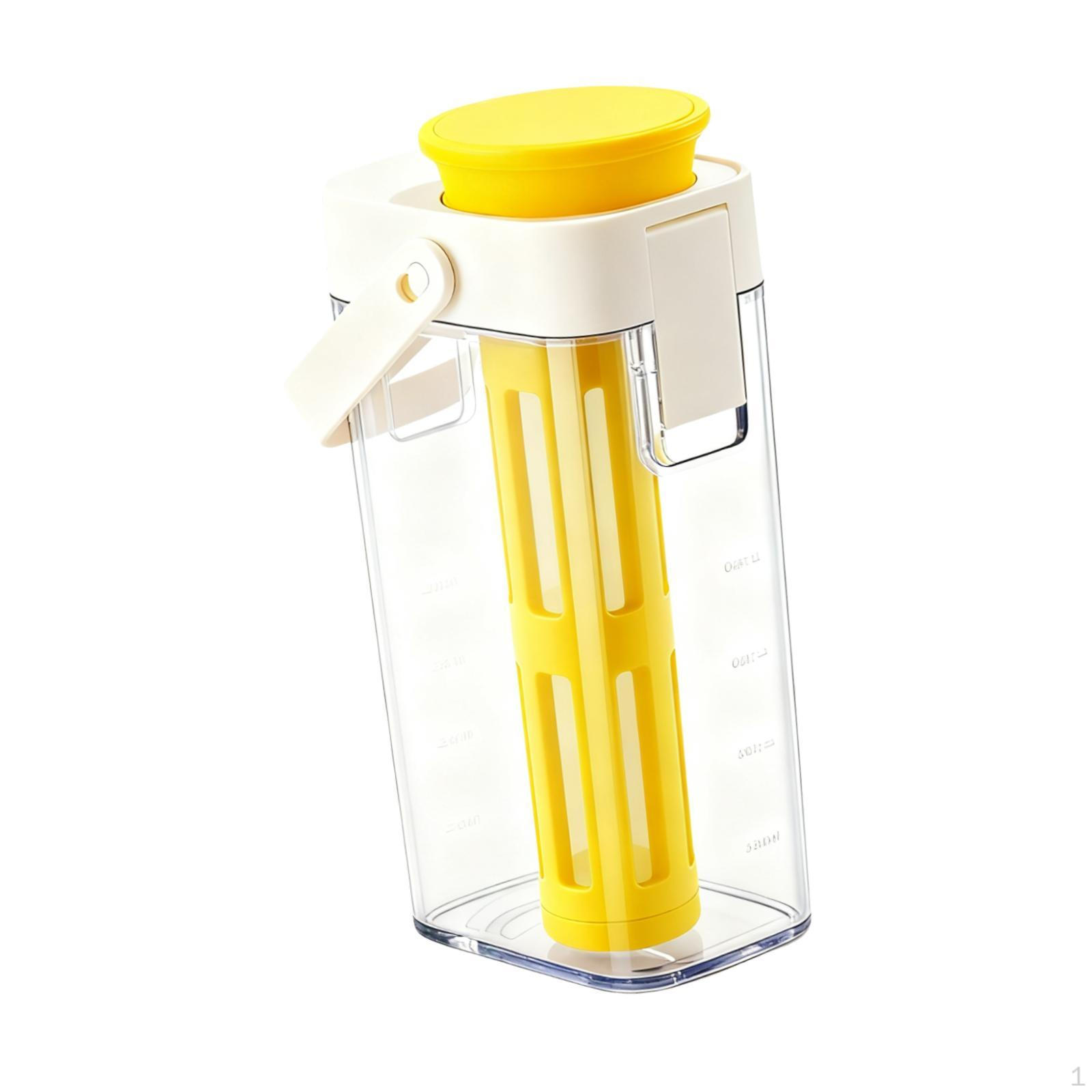 

1 Liter Cold Brew Coffee Maker, Reusable Refrigerator Water Jug, Leak Beverage Dispenser for жовтий