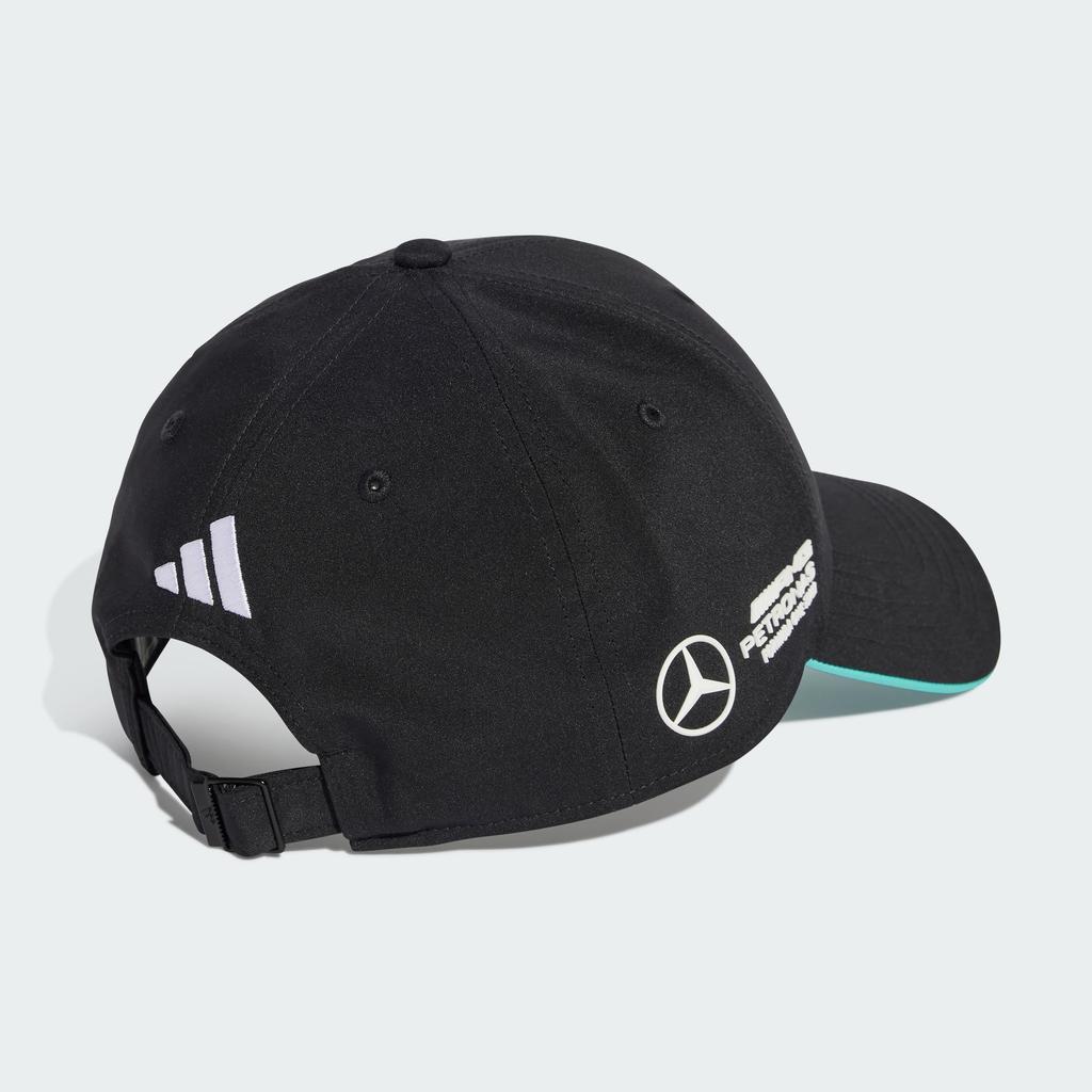 Adidas Mercedes AMG Petronas Formula One Team Baseball Lightweight Metal Size Cap, Badge, RF972, Men's, Black/White (JW6267), 54-57cm