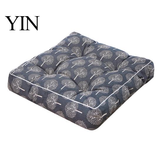 Supportive Cushion for Bay Window Modern Stylish Chair Cushion, Ultra Soft Square Geometric or Comfortable Floor Seat Mat Meditation Plant Prints,