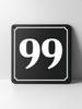 Metal House Number Sign, Black White Contrast, Outdoor Wall Decor for Home Street