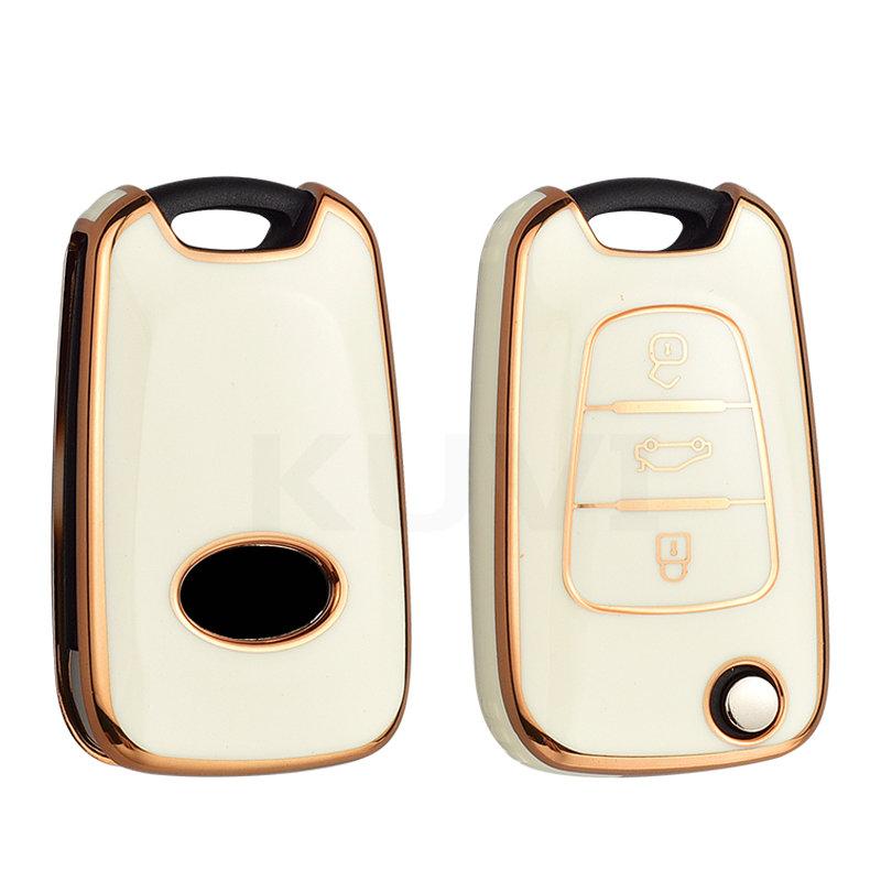 New Tpu Car Key Case For Hyundai I20 I30 Elantra Azera Veracruz Veloster Kia Rio K7 K5 Sportage Sorento Flip Remote Cover