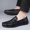 Fashion Men Loafers Real Leather Shoes Fashion Men Boat Shoes Brand Men Casual High Quality Male Flat Wedding Party Formal Leather Shoes
