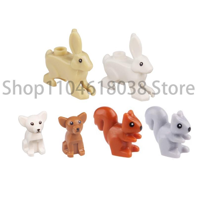 City Animal Zoo Farm MOC Building Block Pig Chicken Sheep Crocodiles Panda Dolphin Elephant Gorilla Fruit Eagle Bricks Toys A31