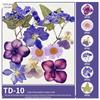 Handmade Pressed Flower Bookmark and Epoxy Sticker Pack with Real Leaf and Plant Specimens for DIY Face Makeup.