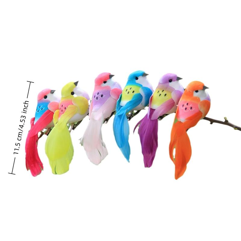 3D Fake Craft Birds Artificial Foam Feathers Birds Birthday Party Decorations Home Garden Wedding Decoration