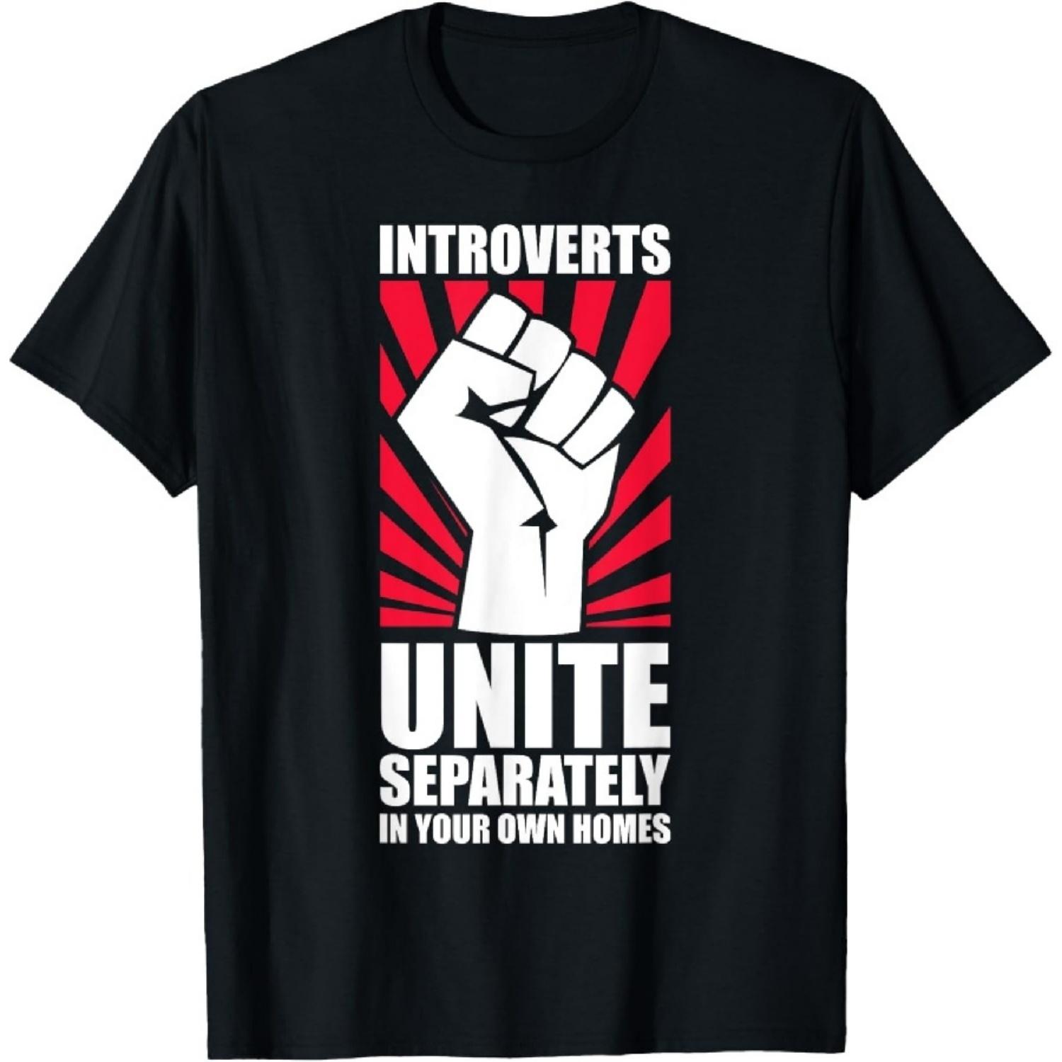 Introverts Unite Separately In Your Own Homes Introvert T-Shirt S чёрный