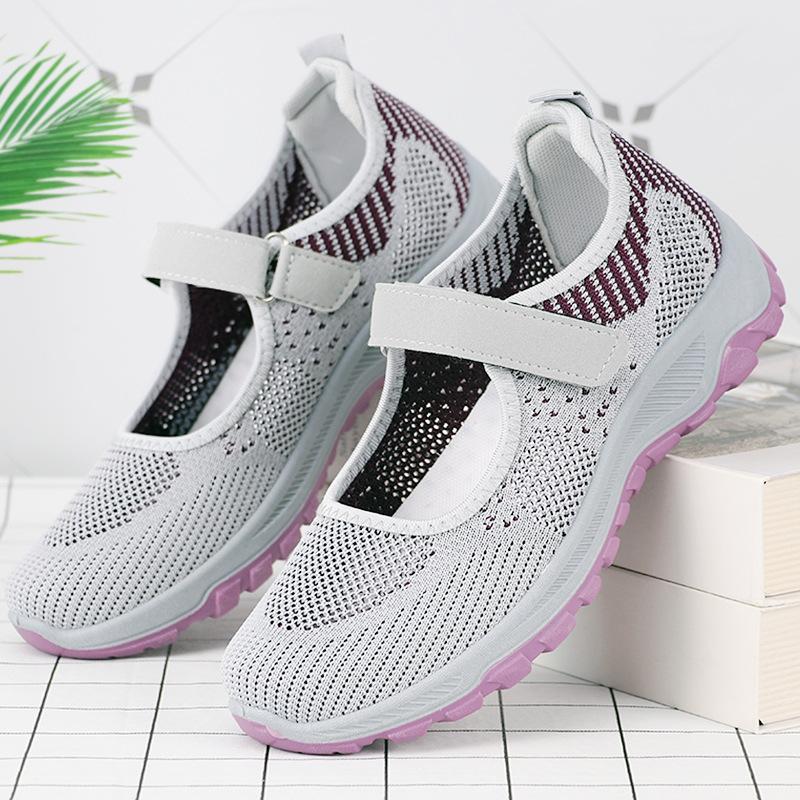 Clearance women's shoes cloth shoes women's new flying woven shoes casual single shoes soft-soled shoes