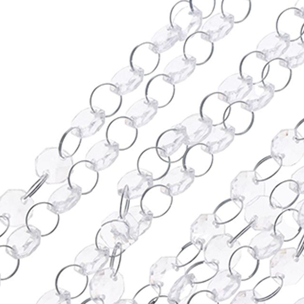 5M Octagonal DIY Crystal Bead Garland Curtain Pendant Wedding Decoration