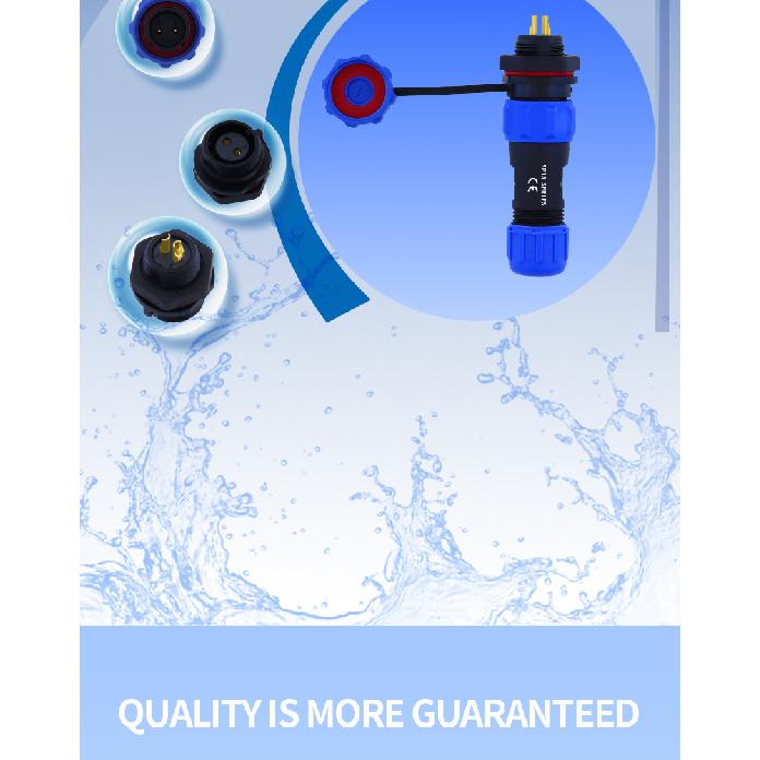SP13 Waterproof Connector Male Plug Female Socket Panel Mount Wire Cable Connector Aviation Plug IP68 2/3/4/5/6/7/9 Pin GBDQA Plug Connectors 4