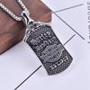 Vintage Motorcycle Pendant Square Men's Necklace