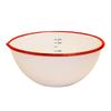 Эмалированная миска Fuji NR, 15 см, 0,5 л, эмаль, градуированная, красная, BM-15B