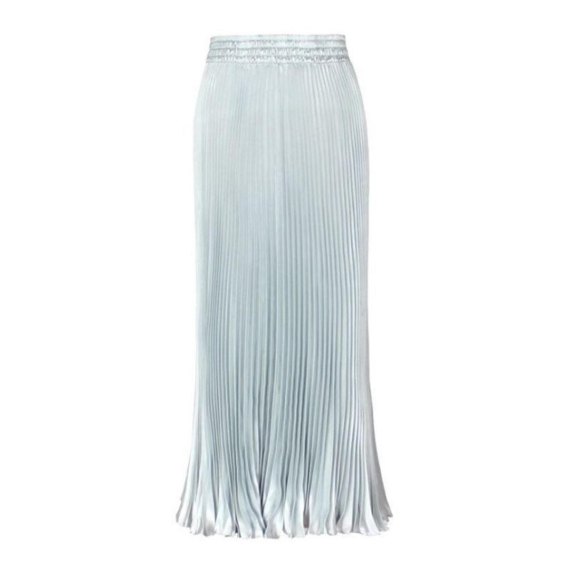 Solid Color Elastic Waist Bag Hip Skirt Pure Color Elastic Waist