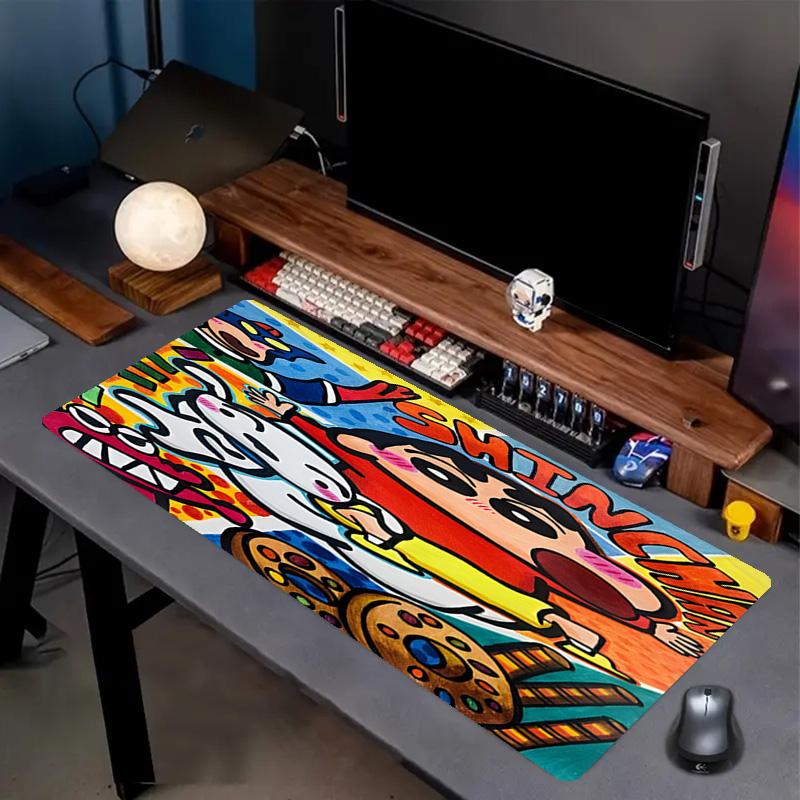 Crayon Shin Baskılı Mouse Pad, Kaymaz Masaüstü klavye Matı, PC Dizüstü Oyun Çalışma Günlük Kullanım için, Havalı Festival Sürpriz Hediye