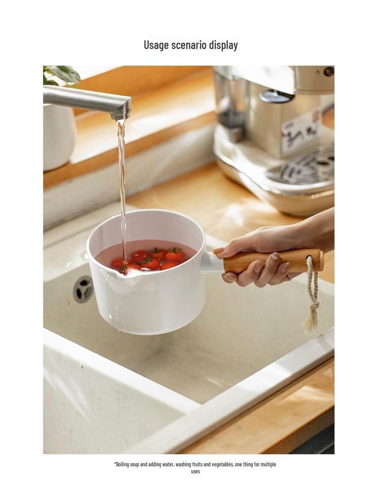 Japanese Plastic Water Ladle - Durable, Deep, Creative Design with Beechwood Spoon Handle