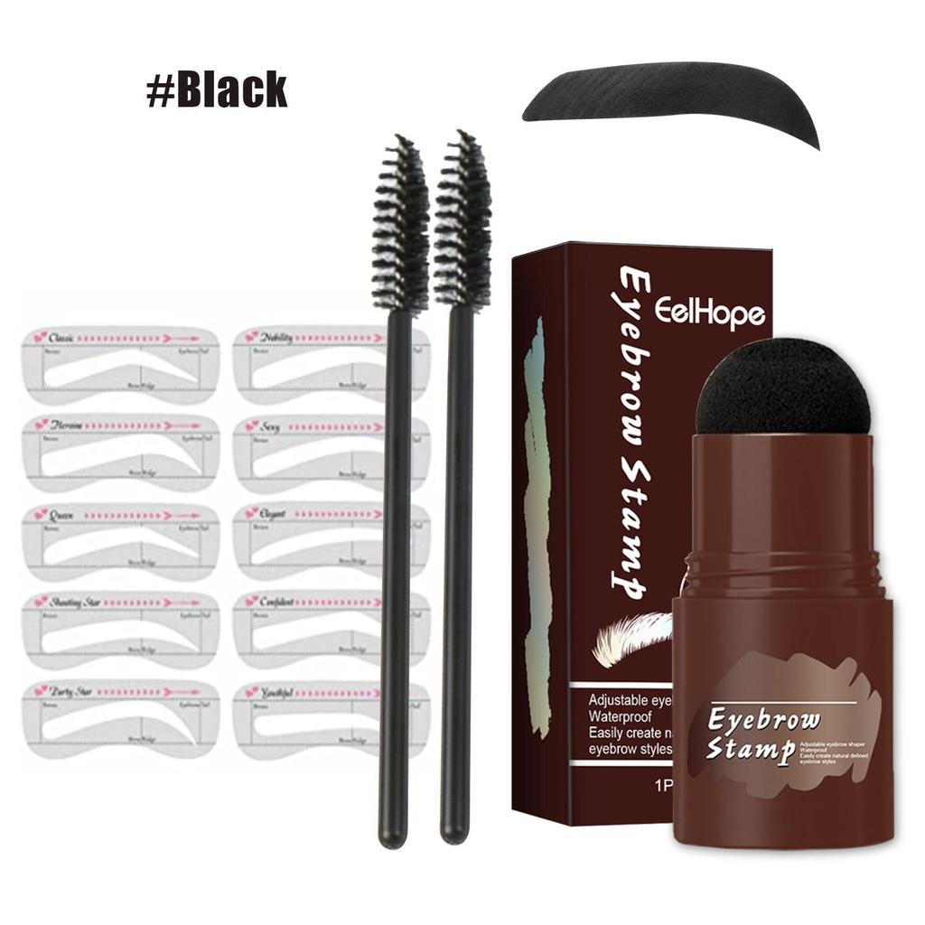 EELHOE black hairline eyebrow powder set lazy multi-purpose shadow powder eyebrow hairline filling waterproof daily makeup 1set