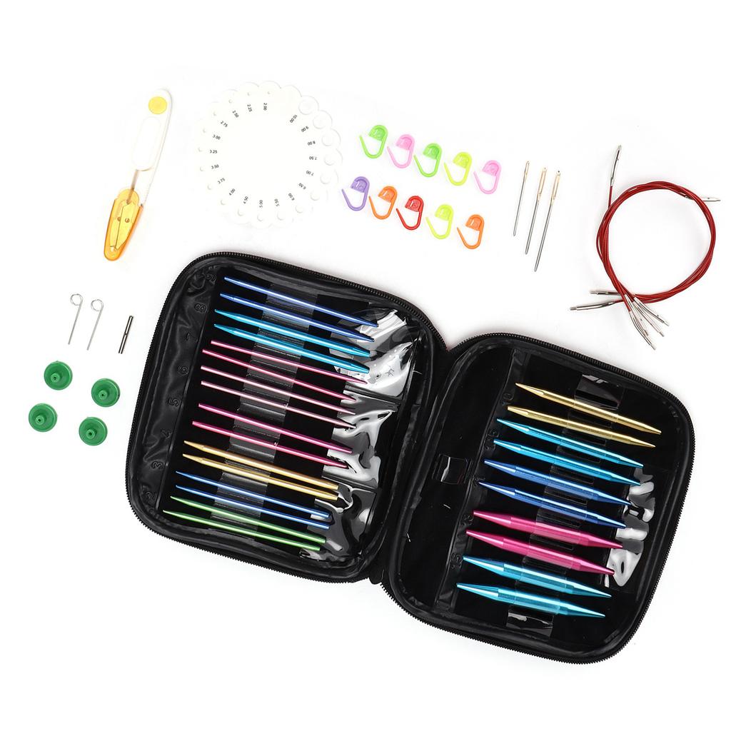 26Pcs Knitting Needle Set Removable Oxidized Aluminum Alloy UShaped Loop Pin for Home Knitting