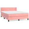 3130966 vidaXL Divan Bed with Mattress Pink 140x200 Cm Velvet
