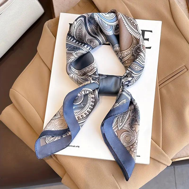 High-End Retro Korean-Style Silk Square Scarf: Versatile Fashion Accessory for Women