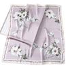 Eleganter floraler Seidenschal Damen Quadratischer Schal 70 cm Kunstseidenschal Koreanische Version Bedruckter Schal Stirnband Dekorative Bindetasche
