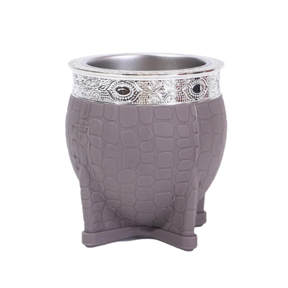 

Durable 180 ML Stainless Steel Double Wall Cup Tortoiseshell Pattern Rust-proof Eggshell Cup Flat Bottomed Tumbler Tea