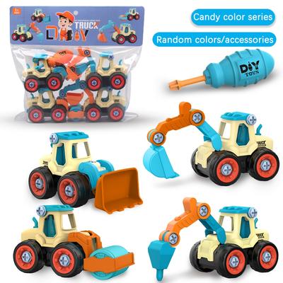 Children's Disassembly Engineering Car Toy DIY Nut Assembly Puzzle Disassembly Simulation Sliding Excavation Disassembly Car