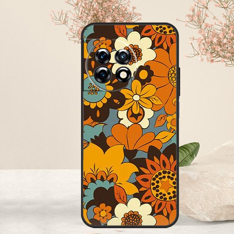 70s hippie Psychedelic floral flowers Case For OnePlus 15R 13R 13T 15 13 12 12R 11 10T 9 10 Pro Nord 5 CE 4 3 Lite N20 N30 Cover