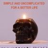 Crying Skull Candle Holder, 3D Resin Craft for Spooky Celebrations, 1.6 Inch Candle Compatibility