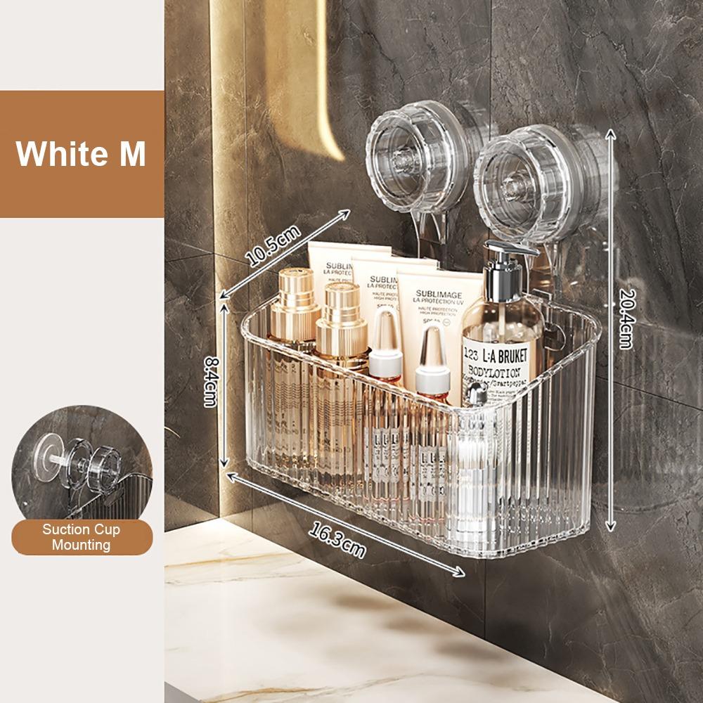 1 Stück Hängendes Saugbecher-Aufbewahrungsregal Kosmetik-Organizer Küchen-Badezimmer-Zubehör