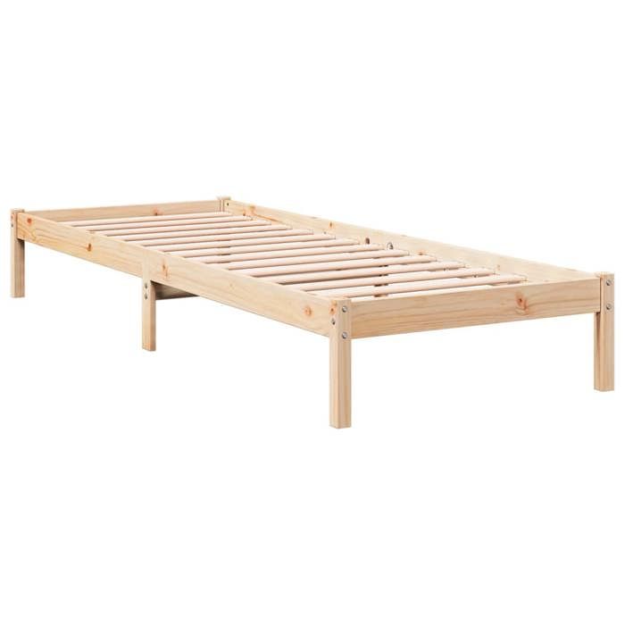 VidaXL Extra Long Bed Frames Without Mattress 90x210 Cm Solid Pine Wood, Bed, Bedroom Furniture, Wooden Bed, Single Bed, 852402