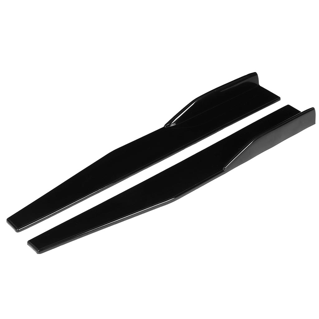 29.3in Car Side Skirt Rocker Splitters Universal AntiScratch Protector Glossy Black Modified Parts