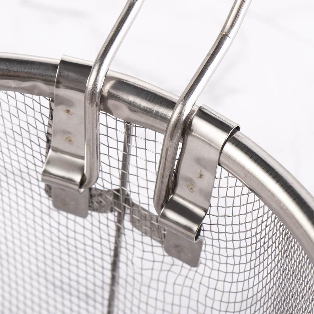 Edelstahl Faltbar mit Griff Maschennetz Frittierkorb Filter Lebensmittelsieb Kochwerkzeuge