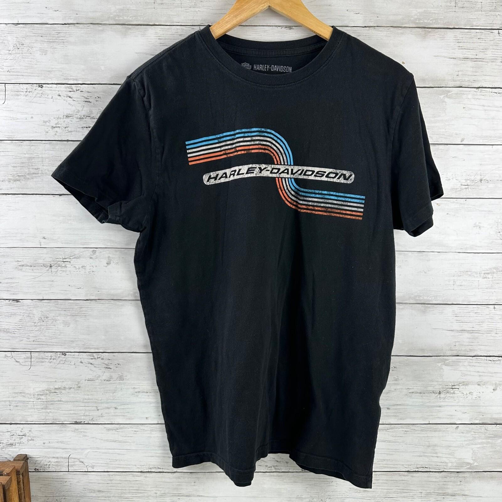 Harley-Davidson Racing blue Size Large short sleeve logo skull Unisex T-Shirt S