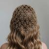 Bar Mitzvah Crown Hair Hoop Head Chain Bride Tiaras Pearl Princess Hair Band  for Gift