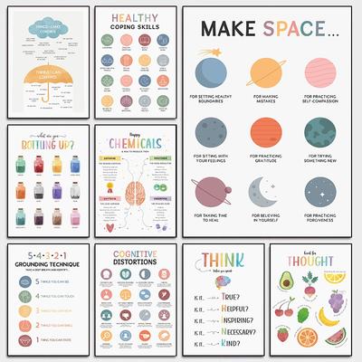 Colorful Enlightenment Education Numbers Game English for Children Posters Canvas Printing Wall Art Picture Kids Room Home Decor