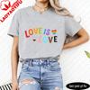 Inclusive Love Is Love Shirt Clean Cheerful Aesthetic Unisex Tshirt Lgbtq Pride Clothing Pride Month Unisex Casual Cotton TShirt