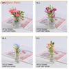 Y4UA Miniature Potted Flowers Ornament Car Dashboard Center Console Mount Greenery Decoration Glow Small Figurines Decors