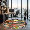 Clash Royale Printed Round Rug Carpet Chair Rug Area Rug Entryway Doormats,for Office Chair Living Room Bedroom Kitchen Room.