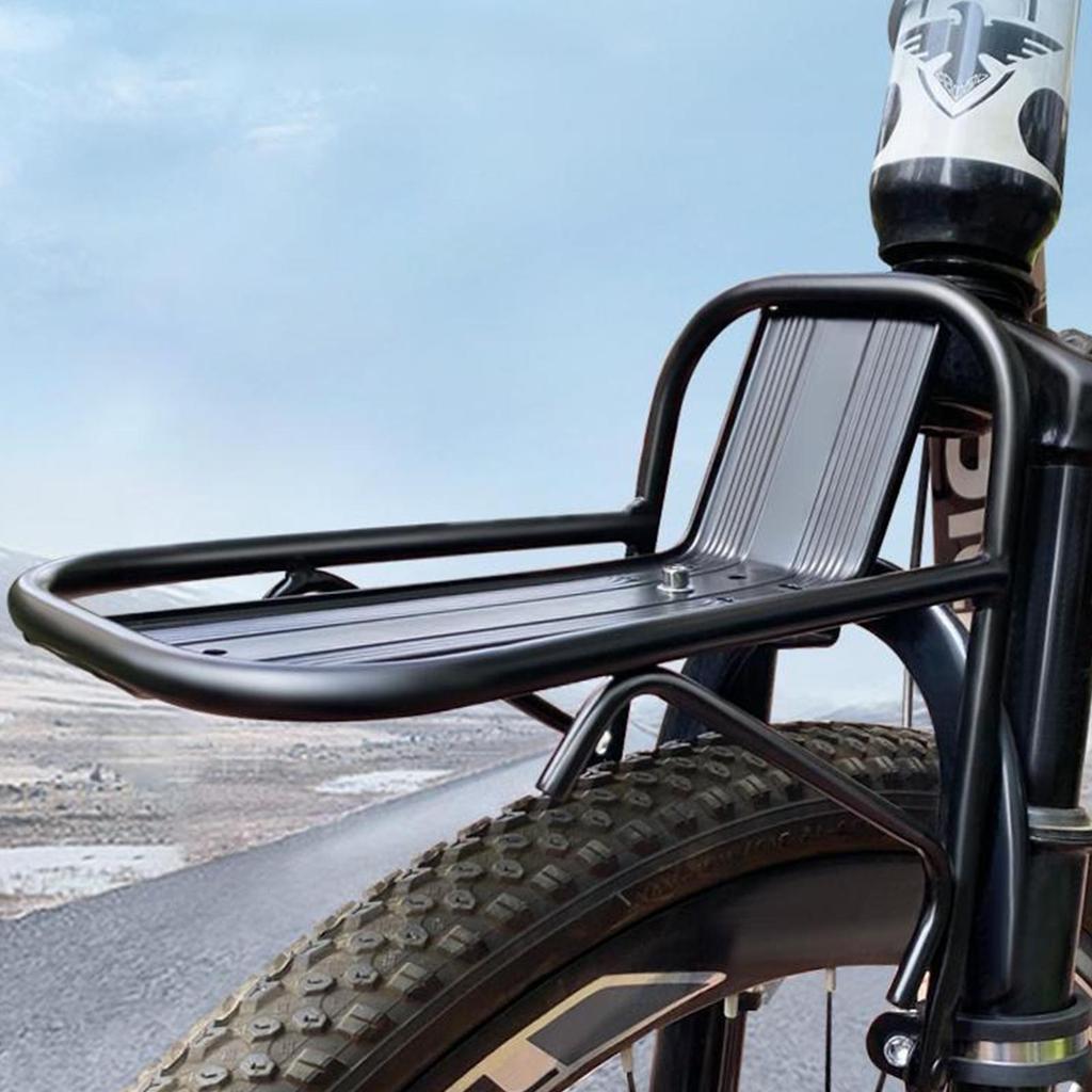 Bicycle Front Cargo Rack for Mountain Bike Basket Bracket Aluminum Alloy Front Fork Cargo Holder for Cycling Bicycle Equipment