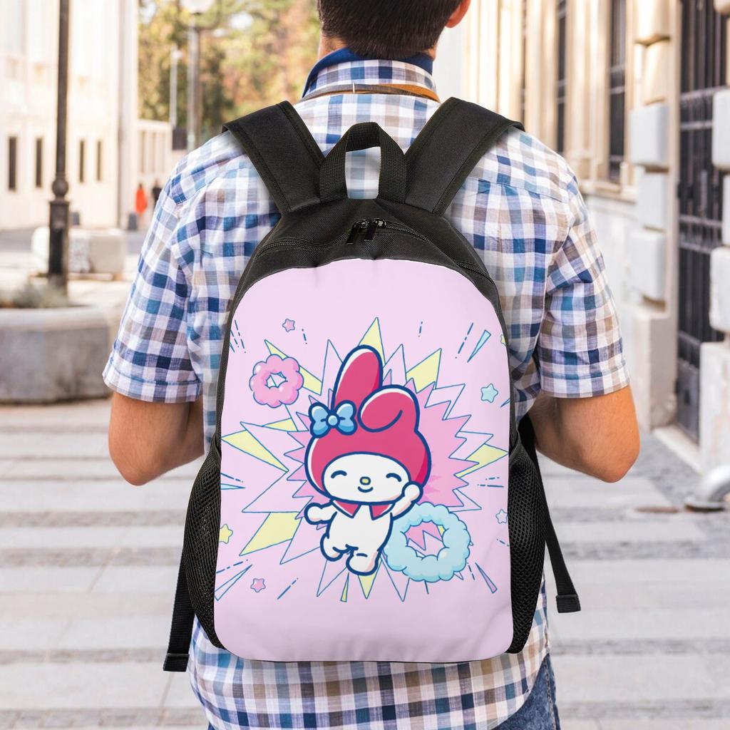 M-Melodies Backpack for Men Women School College Student Bookbag Fits 15 Inch Laptop Cute Rabbit Bags