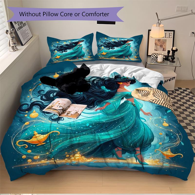 Magical Jasmine Journey Print 3Pcs Bedding Setduvet Cover With 2 Bedropillowcase Home Birthday Gift