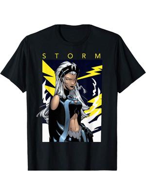 Marvels X-Mens Storm Boltage Voltage Plakat Graficzny T-shirt T-shirt