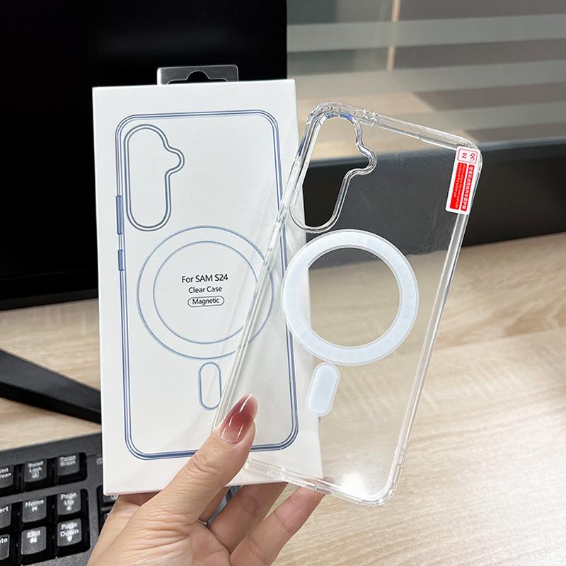 Magnetic Phone Case for Apple IPhone 17, Transparent Magsafe 14, Acrylic 15 Pro, Full Coverage for IPhone 16