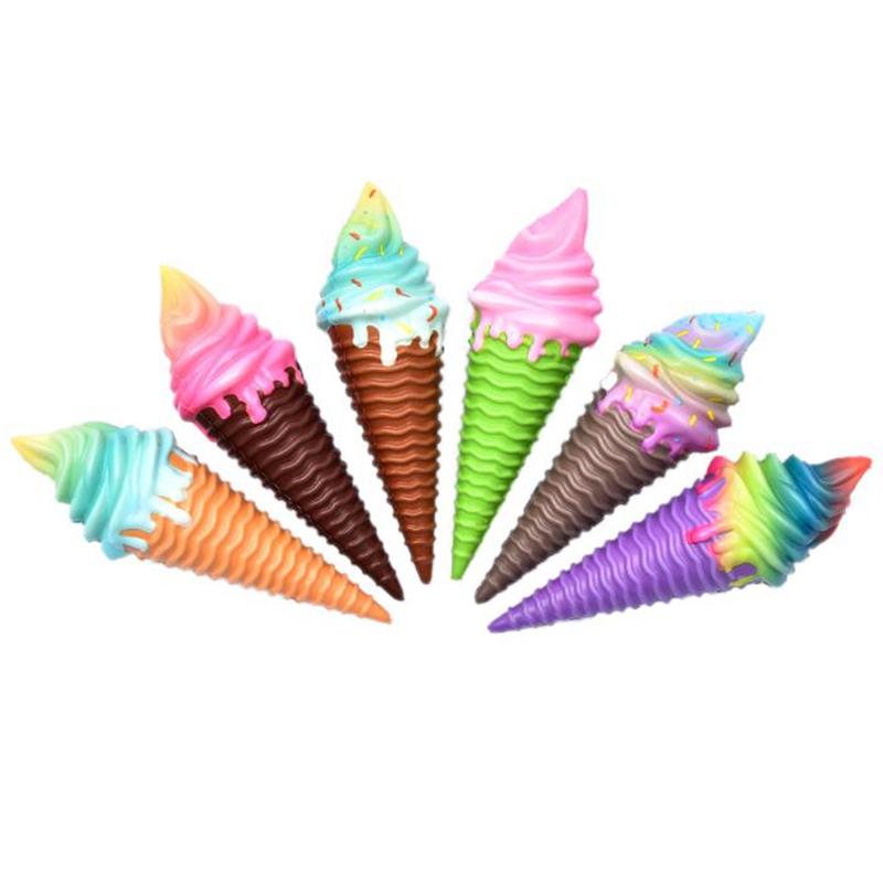 סקווישי גלידה צבעונית גלידה סחוטית עולה לאט רך יצירתי סחיטה צעצוע סימולציה הפגת מתחים צעצוע מתנה מצחיק לחג המולד לילדים