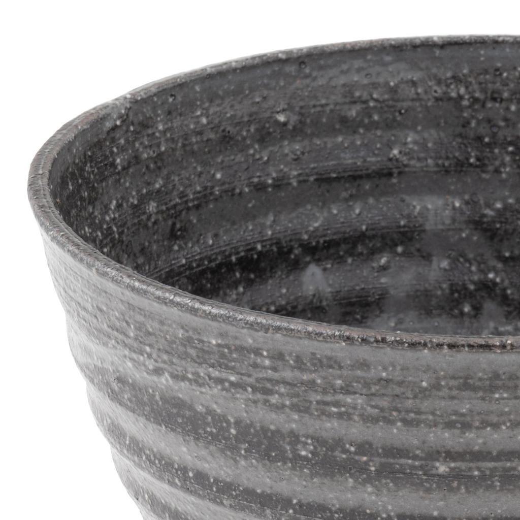 Marui Seito Shigaraki Ware Hechimon Bowl, 950ml Capacity, Black Steel, MR-3-4601