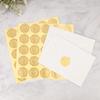 Rose Pattern Heart Sticker 3D Embossed Self-Adhesive Seal Label  Invitation Card