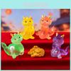 Cute Semi-transparent Lucky Dragon Resin Figurine Desk Ornament Blind Box Accessory