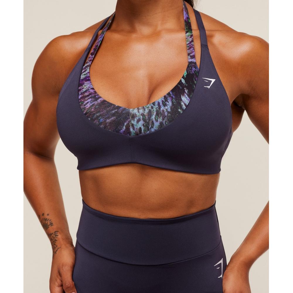 Gymshark Reps T Back sporTs Bra midnighT Purple Morning Blue B3b3d Pcgh