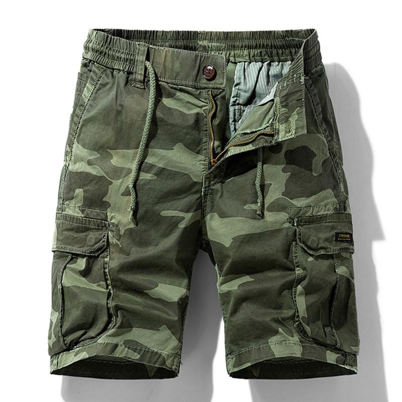 Summer Men Cotton Cargo Shorts Men's Fashion Multi-pocket Casual Shorts Pants Outwear Breathable Joggers Shorts Male